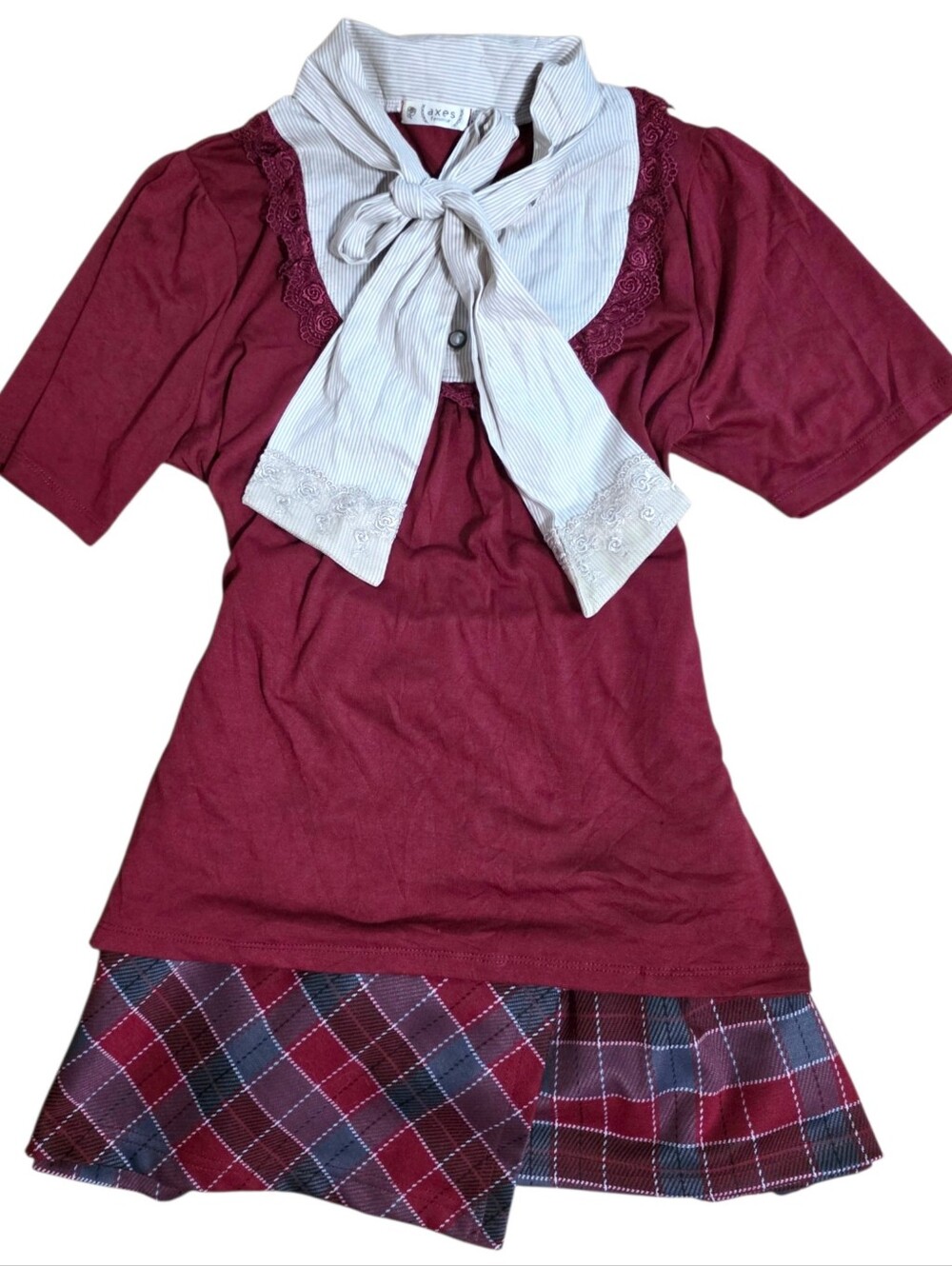 Japanese brand 2pc maroon outfit set